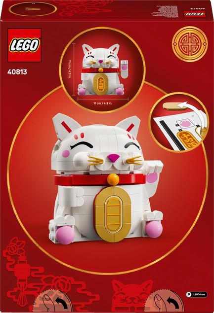 LEGO® Japoński Kot Szczęścia Maneki-neko 40813 – 280 elementów, 9 lat+