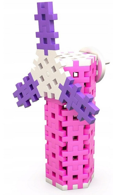 Klocki Konstrukcyjne Meli Basic Pink Wafle 600 el. 3+