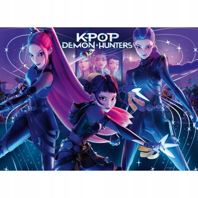 Kpop Demon Hunters Puzzle dla dzieci 4x100 elem K-popowe Łowczynie Demonów
