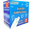 Kreda tablicowa Schemat 50 sztuk biała niepyląca do szkoły