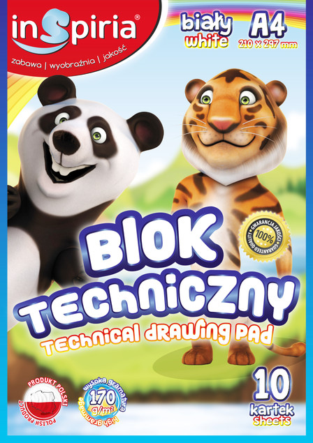 Blok techniczny A4 Inspiria 170 g/m²