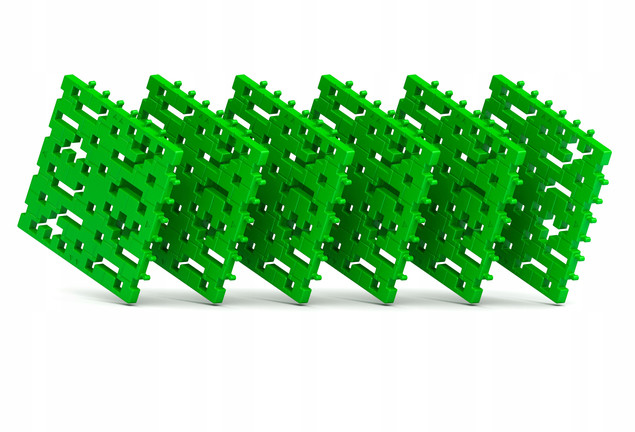 Meli Basic Baseplate Zestaw 6 Zielonych Płytek Konstrukcyjnych