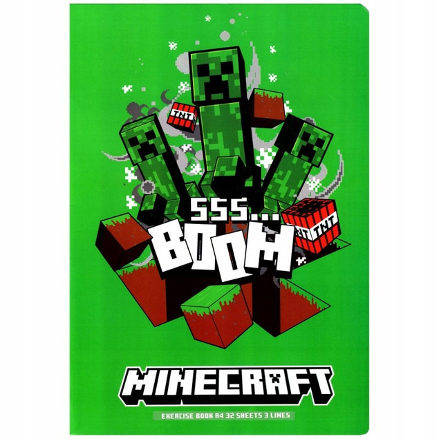 Minecraft Astra A4 Three‑Line Notebook – 32 Pages