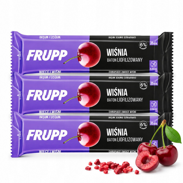 Baton liofilizowany wiśniowy Frupp 10g x3