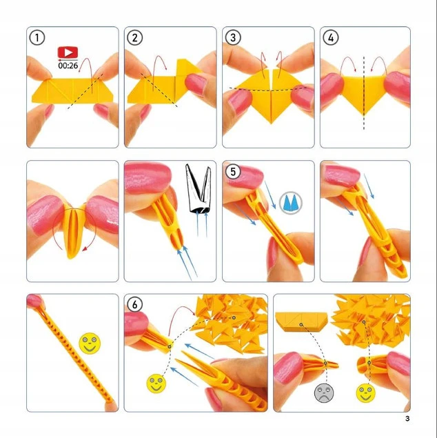 Origami 3D Sowa - elementy