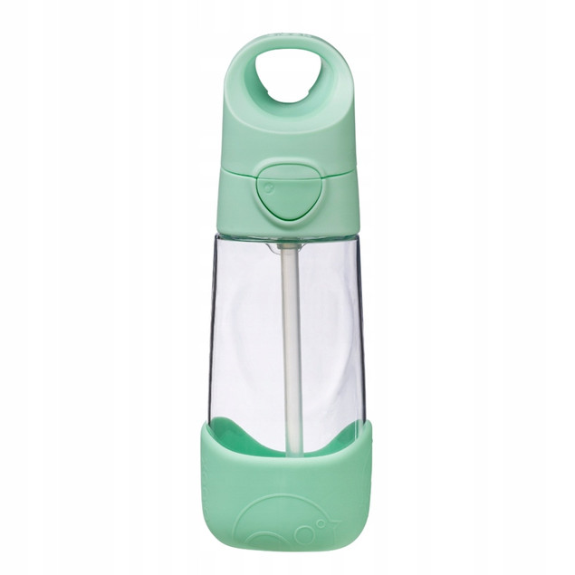 B.box Bidon ze Słomką Tritan Spearmint 450 ml Butelka dla Dzieci do Szkoły