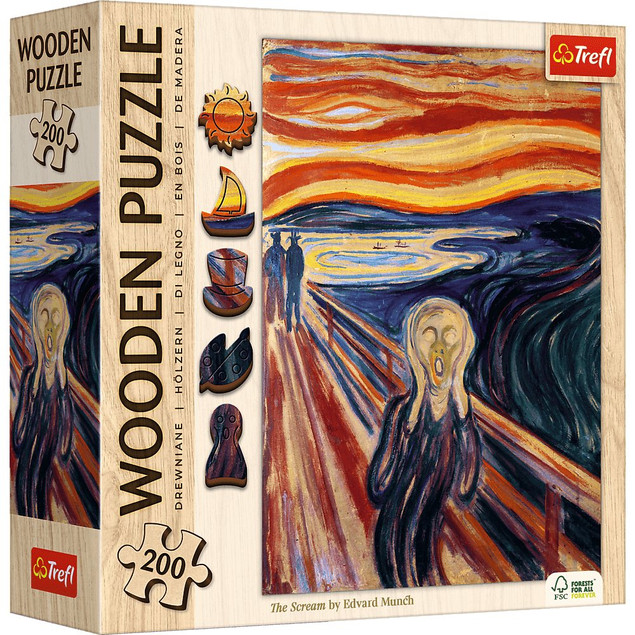 PUZZLE DREWNIANE 200 KRZYK TREFL, TREFL
