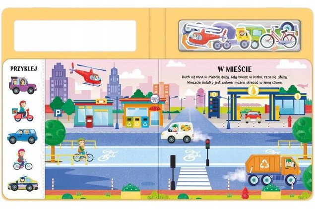 Pojazdy. Książeczka z magnesami