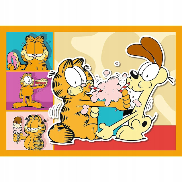 34673 TREFL PUZZLE 4w1 GARFIELD KOCHA LAZANIE