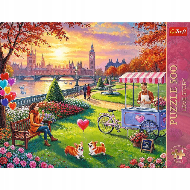 Puzzle Trefl Love Story: Romantyczny Londyn 500 elementów Premium Plus