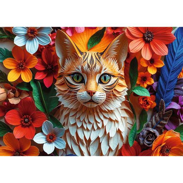 Puzzle 1000 Paper Art Kot Trefl