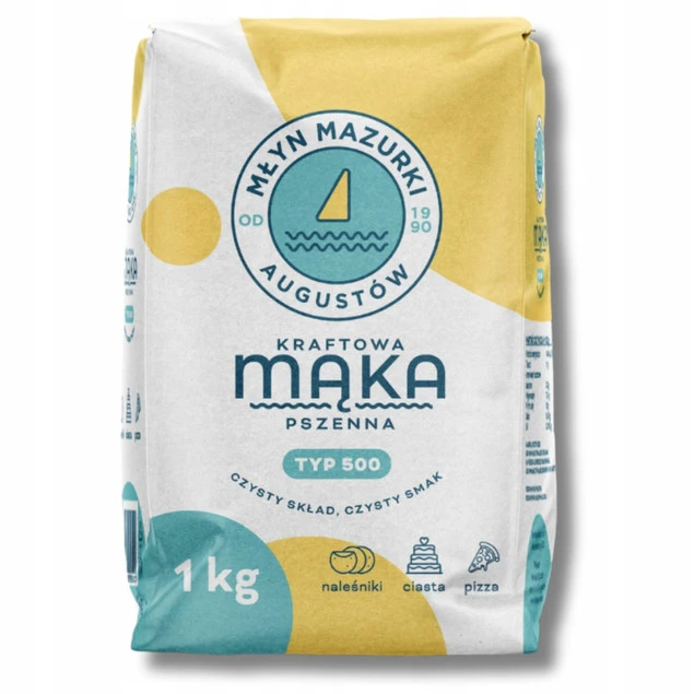 Mąka pszenna uniwersalna typ 500 Młyn Mazurki 1kg