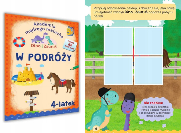 Akademia 4-Latka ZADANIA ĆWICZENIA Bezpieczeństwo Pojazdy Przyroda 4+ SBM