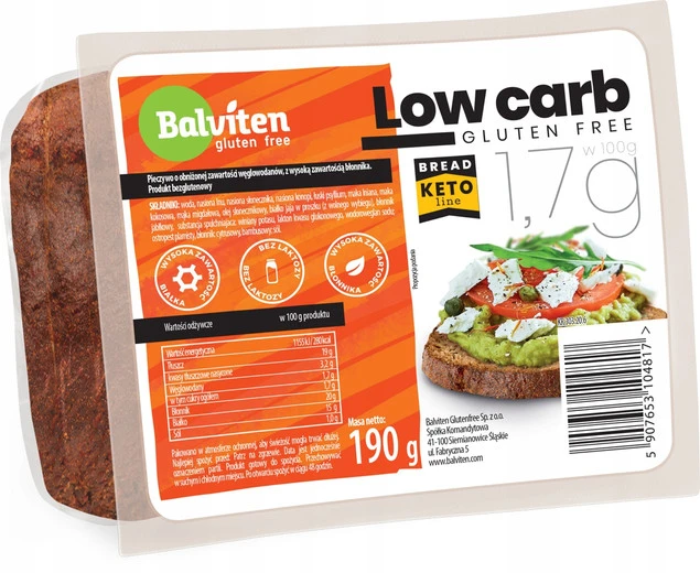 Chleb Balviten keto bread bezglutenowy 190 g