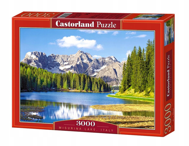Puzzle 3000 Układanka Włochy JEZIORO Misurina Widok Góry 9+ Castor