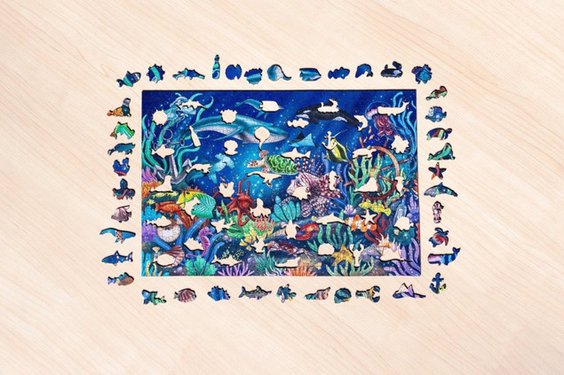 Ravensburger - Drewniane puzzle - Kolorowy świat morza 500