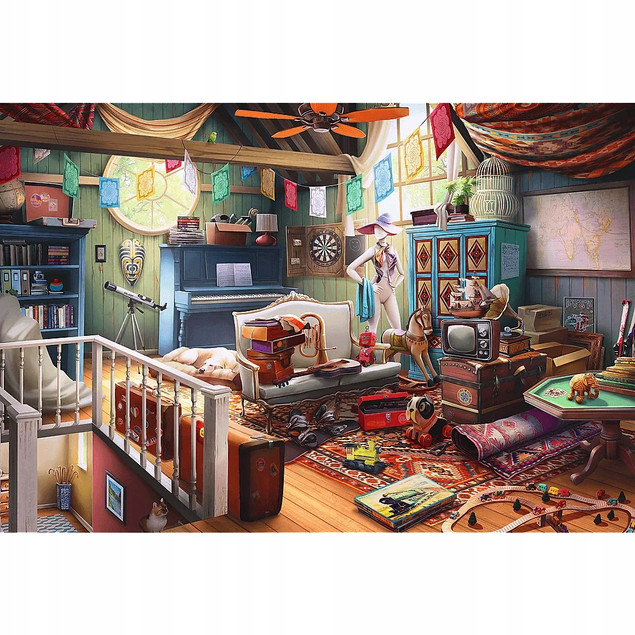 Trefl Puzzle drewniane 501 el. Skarby na strychu
