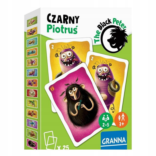 Czarny Piotruś Potwory do Szafy Karty Gra Rodzinna