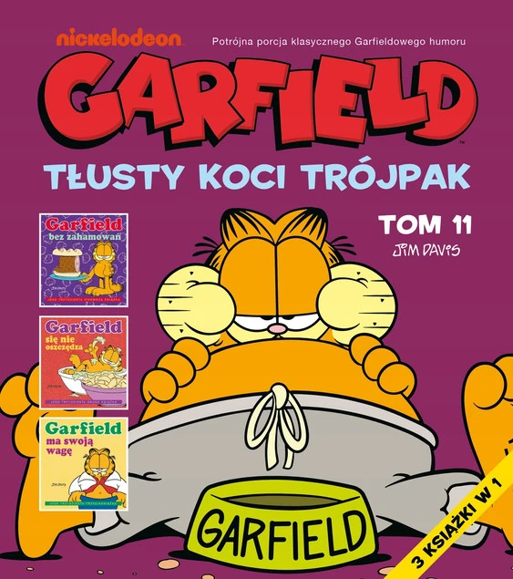 Garfield. Tłusty koci trójpak. Tom 11 Jim Davis - komiks dla dzieci i dorosłych