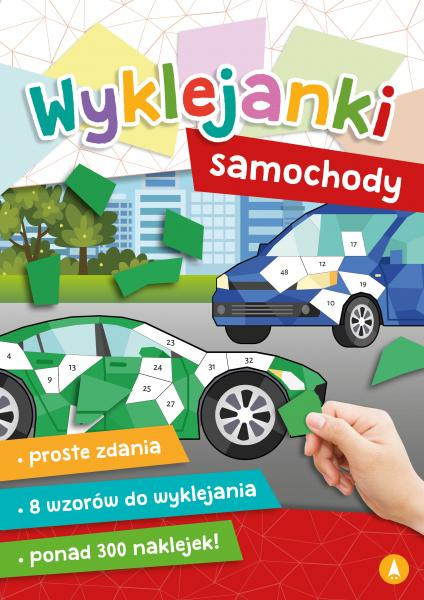 Wyklejanki Samochody Katarzyna Jankowiak książeczka z naklejkami