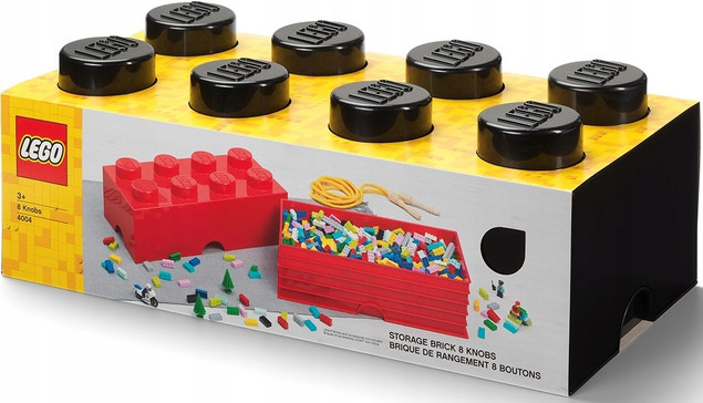 Pojemnik LEGO Storage Brick 8 Czarny (50x25x18cm) 40041733