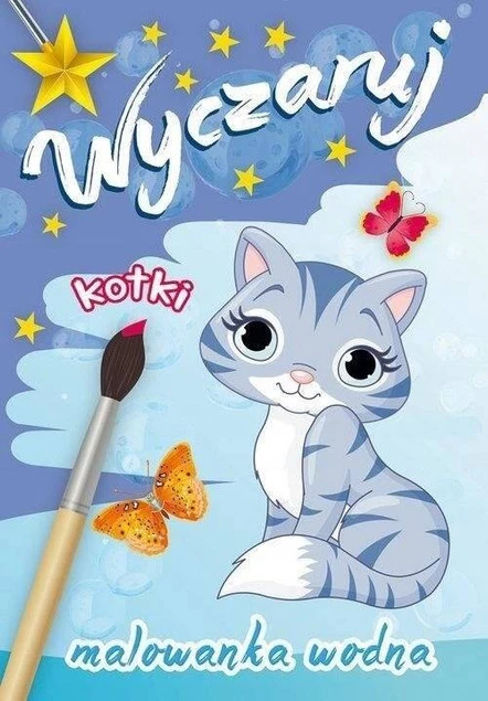 MALOWANKI KOLOROWANKI Z NAKLEJKAMI WYCZARUJ KOTKI