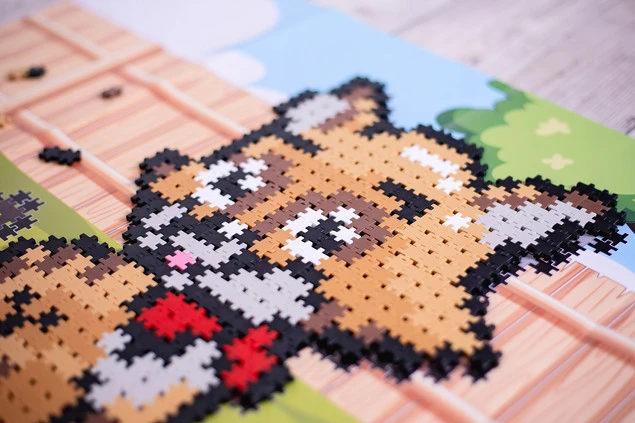 KLOCKI KONSTRUKCYJNE MELI MINIS FRIENDS 2W1 KOT PIES PUZZLE MOZAIKA 500 EL_6
