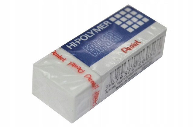 Gumka do mazania Pentel ZEH-03 Hi-Polymer biała, miękka