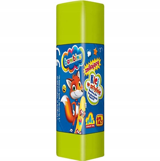 Klej ZNIKAJĄCY W Sztyfcie Szkolny Biurowy Mocny Fioletowy 12g x12 Bambino