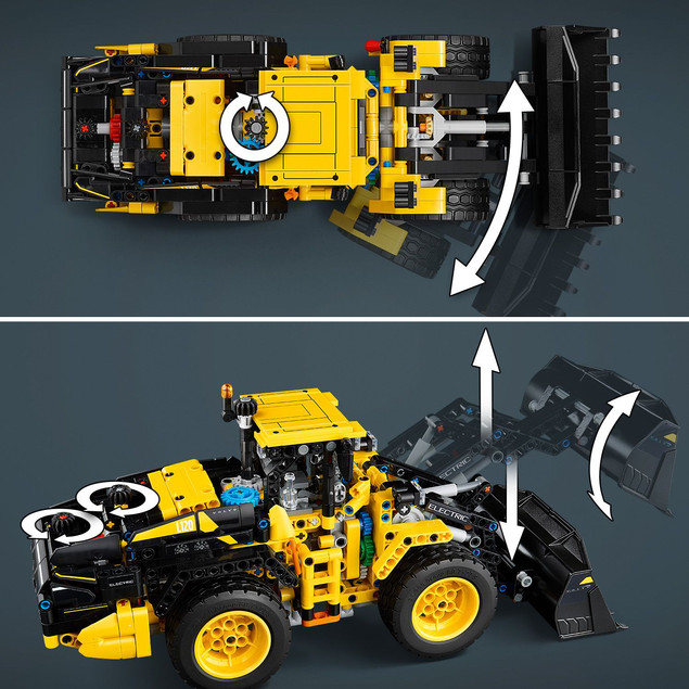LEGO Technic 42209 Volvo L120 Elektryczna Ładowarka Kołowa | Maszyna Budowlana dla Dzieci 9+