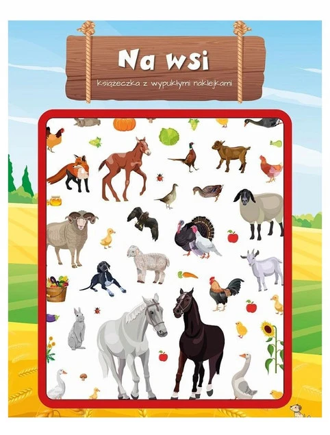 Książeczka z wypukłymi naklejkami Na wsi - widok produktu