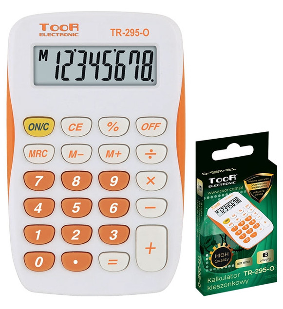 Kalkulator biurowy TooR ELECTRONIC TR-295-O Pomarańczowy