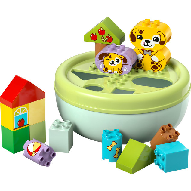 LEGO DUPLO 10441 Sorter Kształtów Domek Piesków – Zabawka Edukacyjna dla Maluchów