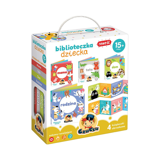Biblioteczka Dziecka 4 Książeczki Obrazkowe 15M+ CzuCzu