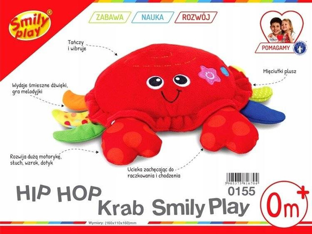 SMILY PLAY Krab do raczkowania tańczę i wibruję
