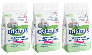3x DZIDZIUŚ Proszek Do Prania HIPOALERGICZNY Uniwersalny Dla Dzieci 1,5kg