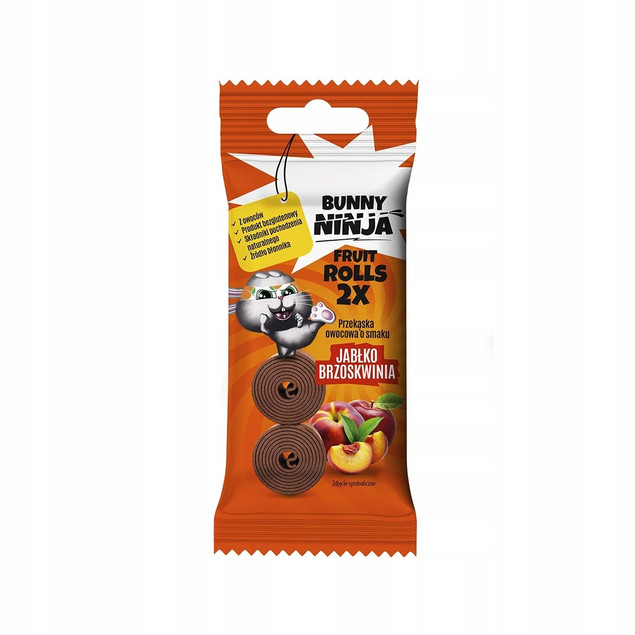 Bunny Ninja Fruit Rolls Jabłko Brzoskwinia 2x30g