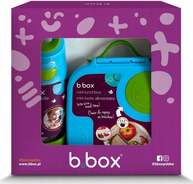 Zestaw Bidon Tritan B.Box 450 ml + Śniadaniówka Mini 1L Ocean Breeze