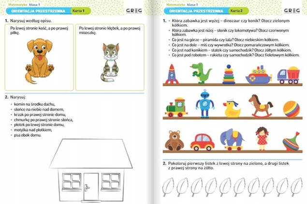 Matematyka. Karty pracy w szkole i w domu. Klasa 1