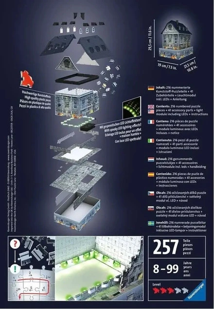 Ravensburger Puzzle 3D Nawiedzony dom świecący w ciemności 216 el. 112548_3