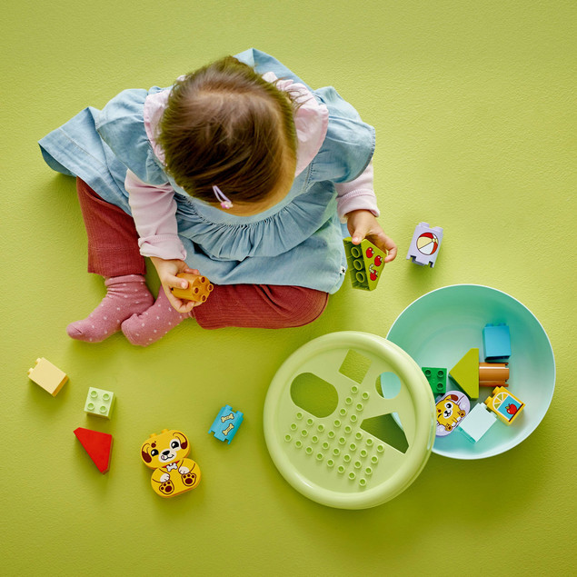 LEGO DUPLO 10441 Sorter Kształtów Domek Piesków – Zabawka Edukacyjna dla Maluchów