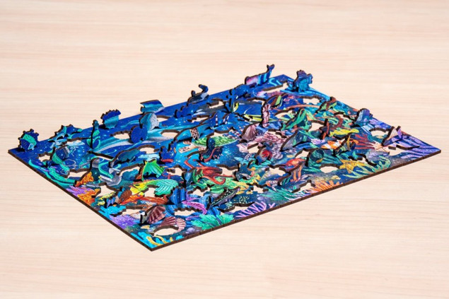 Ravensburger - Drewniane puzzle - Kolorowy świat morza 500