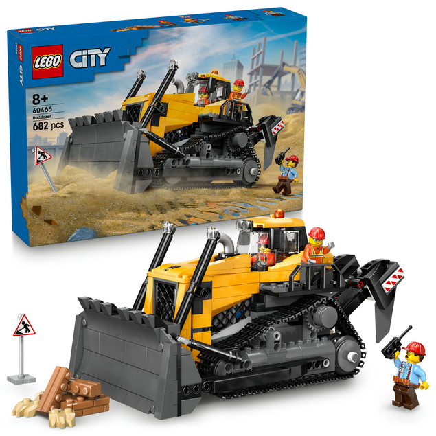LEGO City 60466 Żółty Buldożer – Realistyczny Zestaw Budowlany