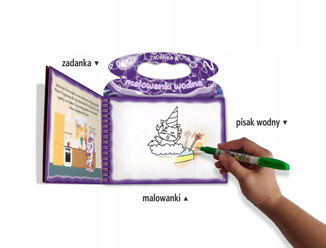 Zadanka & malowanki wodne. Jednorożce