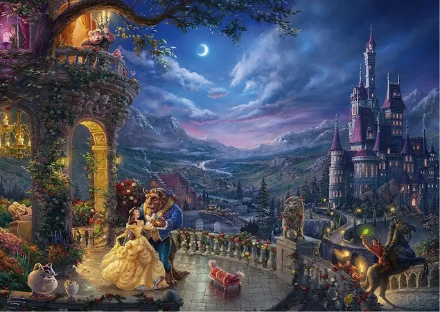 PUZZLE Schmidt Premium Quality 1000 el. DISNEY Piękna i Bestia (Thomas Kinkade) G3