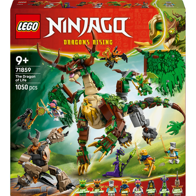 LEGO Ninjago Smok Życia (71859) – Zestaw z 8 Figurkami i Robotem, 1050 el., od 9 lat