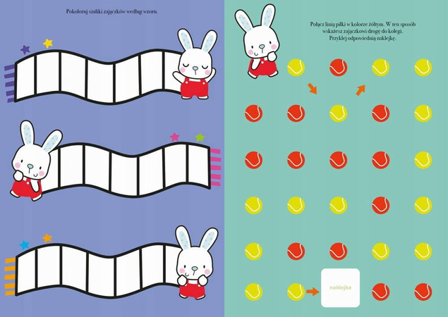 Akademia Zajączka Zabawy Obrazkowe 74 Naklejek BooksAndFun