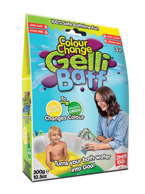 Zimpli Kids Gelli Baff Proszek do Kąpieli Yellow to Green 300g