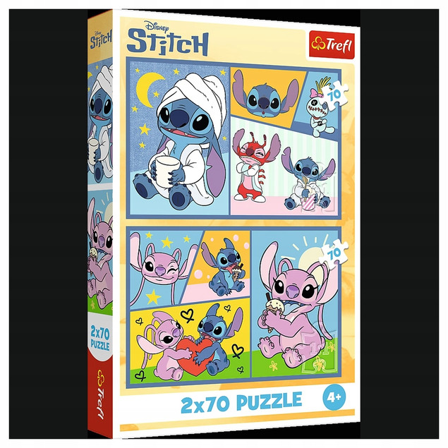Puzzle Disney Lilo i Stitch Trefl 34444 + 2 układanki 70 el.