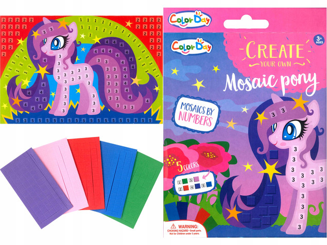 Askato MOZAIKA WYKLEJANKA PO NUMERACH KUCYK PONY Naklejki Piankowe
